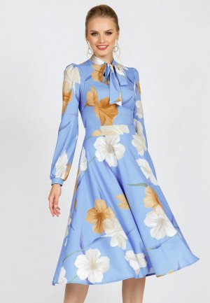 Платье Olivegrey DJILLIA. Цвет: голубой