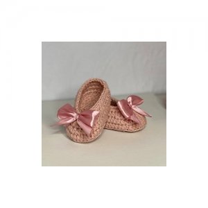 Пинетки для фотосессии, новорожденных, туфельки с бантиком, туфли ребенка, обувь реборн LBI. Цвет: розовый