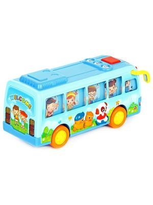 Игрушка развивающая, Автобус VELD-CO. Цвет: голубой, желтый, оранжевый