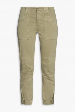 Зауженные брюки из твила стретч-хлопка , зеленый шалфей Frame