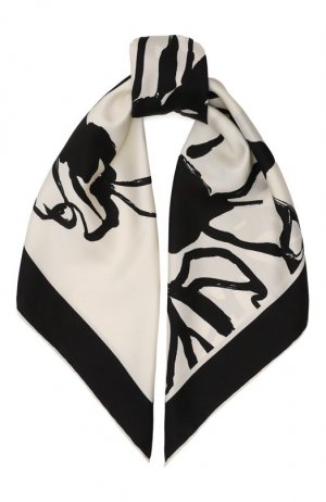 Шелковый платок Kiton. Цвет: чёрно-белый