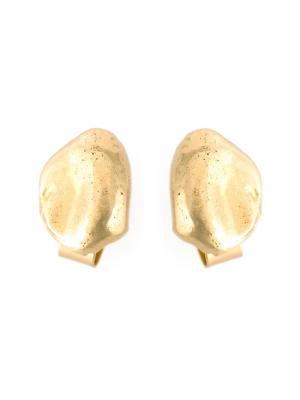 18kt yellow gold large nugget stud earrings Natasha Collis. Цвет: металлический