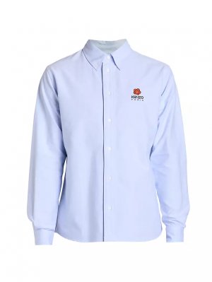 Рубашка на пуговицах с длинными рукавами Flower Crest , цвет sky blue Kenzo