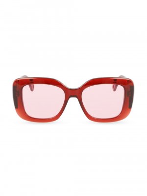 Квадратные солнцезащитные очки для матери и ребенка 53 мм , красный Lanvin