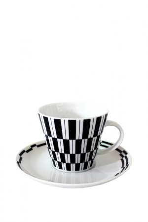 Чашка с блюдцем Thun1794. Цвет: черный, белый