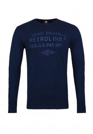 Рубашка с длинными рукавами MIT RUNDHALS UND LOGO-PRINT , цвет blau Petrol Industries