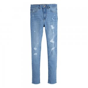 Подростковые джинсы 720 High Rise Super Skinny Levis. Цвет: голубой