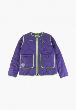 Куртка утепленная Kapika Бомбер. Цвет: фиолетовый