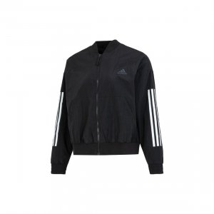 Полосатая тканая ветровка Женская куртка Черная HM7071 Adidas
