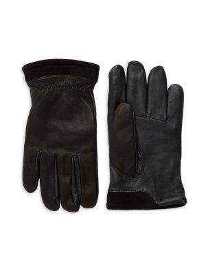 Кожаные технические перчатки Capitan на подкладке из искусственного меха Ugg, черный UGG