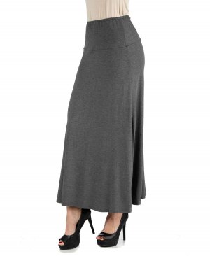 Женская однотонная макси-юбка с эластичной талией 24seven Comfort Apparel