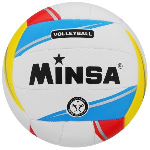 Мяч волейбольный minsa, пвх, машинная сшивка, 18 панелей, размер 5 MINSA
