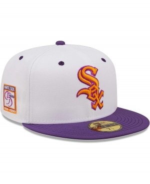 Мужская белая, фиолетовая приталенная шляпа Chicago White Sox 95th Anniversary Grape Lolli 59FIFTY New Era