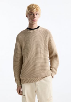 Вязаный свитер TEXTURED PULL&BEAR, цвет ochre Pull&Bear