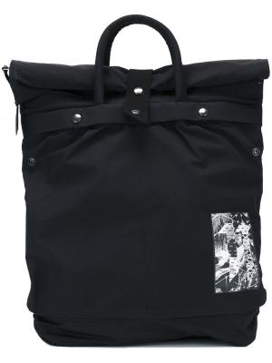 Рюкзак с контрастным принтом 11 By Boris Bidjan Saberi. Цвет: чёрный