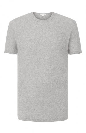 Хлопковая футболка James Perse. Цвет: серый