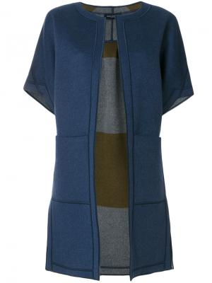 Shortsleeved cardi-coat Piazza Sempione. Цвет: синий