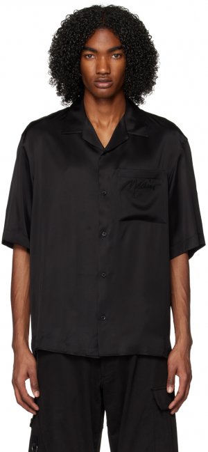 Черная теннисная рубашка с хвостиком Moschino