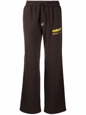 Спортивные брюки с логотипом AMBUSH. Цвет: коричневый