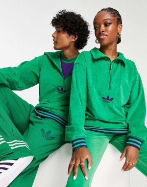 Зеленый велюровый флис унисекс 'adicolor 70s Adidas Originals