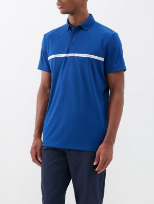 Рубашка-поло для гольфа из джерси с логотипом chad J.Lindeberg, синий J.LINDEBERG