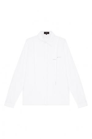 Белая рубашка из хлопка 51Percent. Цвет: белый
