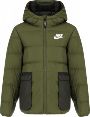 Пуховик для мальчиков Sportswear, размер 158-170 Nike. Цвет: зеленый