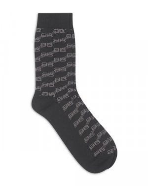 Мужские носки BB с монограммой , цвет Black Balenciaga
