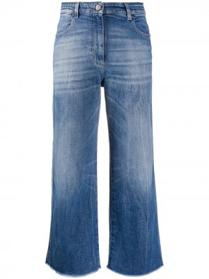 Укороченные джинсы широкого кроя Pt01. Цвет: синий