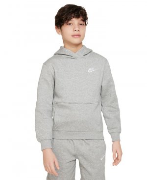 Спортивная одежда Флисовый пуловер с капюшоном Big Kids Club , серый Nike