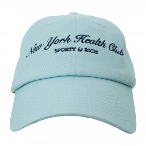 Голубая кепка с вышивкой NY Health Club SPORTY & RICH