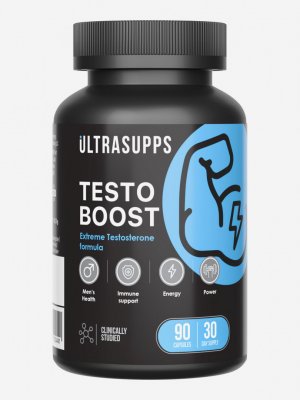 Бустер тестостерона Ultrasupps, 90 шт, Черный ULTRASUPPS. Цвет: черный
