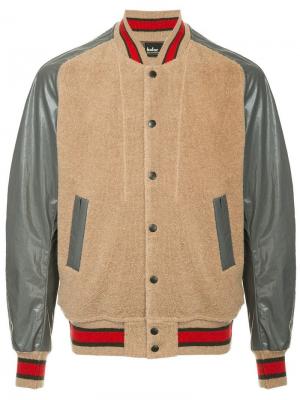 Спортивная куртка дизайна колор-блок Kolor. Цвет: коричневый