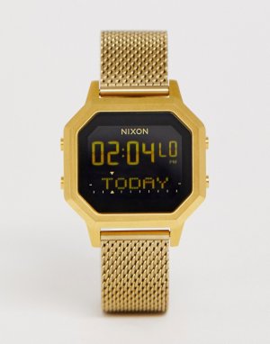 Золотистые часы с сетчатым браслетом A1272 Siren-Золотой Nixon