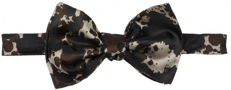 Черный жаккардовый галстук-бабочка Dries Van Noten
