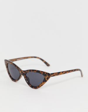 Черепаховые солнцезащитные очки кошачий глаз -Коричневый Monki