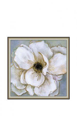 Картина-репродукция Цветок 1 Декарт. Цвет: бежевый, изумрудный