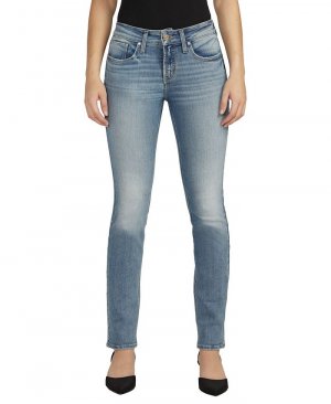 Женские прямые джинсы Suki со средней посадкой и пышным кроем , цвет Indigo Silver Jeans Co.