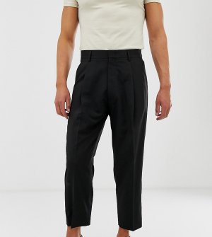 Черные строгие брюки с широкими штанинами -Бежевый Noak