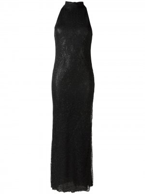 Кружевное вечернее платье Romeo Gigli Pre-Owned. Цвет: черный