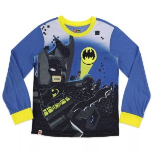 Пижамный комплект из 2 предметов Batman Bat Signal для мальчиков 4–12 лет LEGO