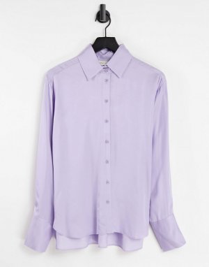 Сиреневая шелковая рубашка Pauline-Фиолетовый цвет In Wear