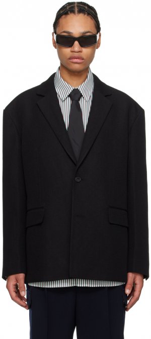Черный пиджак с зубчатыми лацканами , цвет Black Juun.J