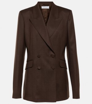 Двубортный шерстяной пиджак stephanie , коричневый Gabriela Hearst
