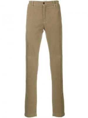 Классические текстурированные брюки Massimo Alba. Цвет: коричневый