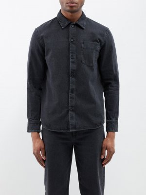 Джинсовая рубашка vittorio с накладными карманами , черный A.P.C.