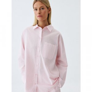 Рубашка , размер M INT, розовый, белый Sela. Цвет: белый/розовый-белый/розовый
