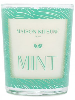 Свеча с ароматом мяты Maison Kitsuné. Цвет: зеленый