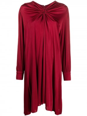 Платье со сборками и длинными рукавами Isabel Marant. Цвет: красный