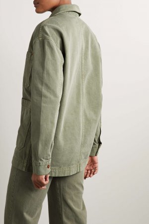 Джинсовая куртка оверсайз, армейский зеленый SLVRLAKE